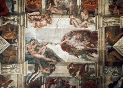 Qui a peint la fresque du plafond de la chapelle Sixtine qui est une des salles des palais pontificaux du Vatican ?