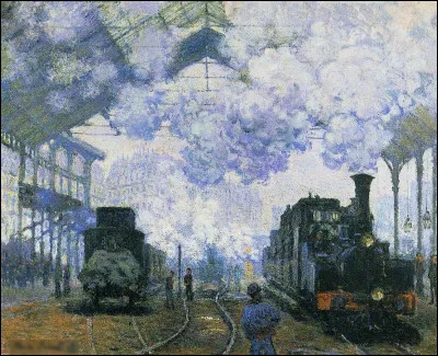 Qui a réalisé le tableau "Gare Saint-Lazare, arrivée du train" ?