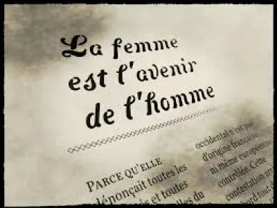 À quel chanteur doit-on "La femme est l'avenir de l'homme" en 1975 ?