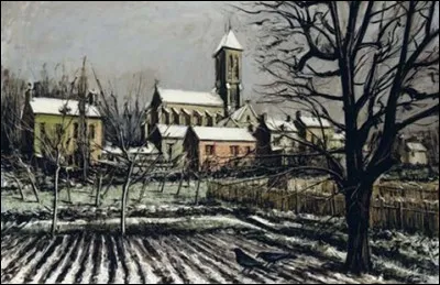 Qui a peint "Champagne, l'église et les corbeaux en hiver" ?