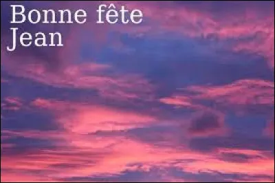 J'ai porté mes fruits ! Je suis Jean...