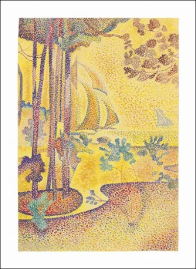 À qui doit-on l'oeuvre pointilliste "Bord de mer et voiliers au loin" ?