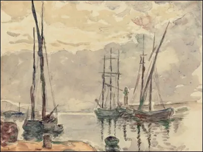 À qui est la toile "Voilier dans le port de Saint-Tropez" ?
