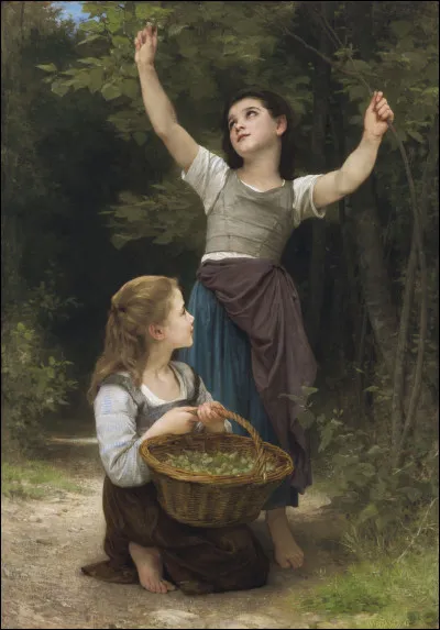 Qui est le peintre de "La R&eacute;colte des noisettes" ?