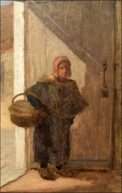 Sa toile s'appelle "Femme portant un panier :