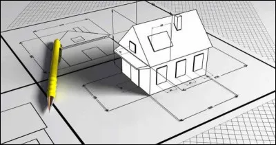 Ce professionnel est expert dans la conception d'un bien immobilier et du contrôle de l'exécution des travaux. 
Quel métier correspond à cette description et à l'illustration ?