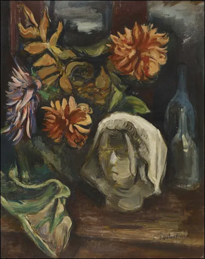 Qui a peint "Nature morte au plâtre et aux dahlias" ?