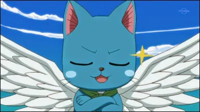 Sur quelle partie du corps se situe le tatouage de Fairy Tail de Happy ?