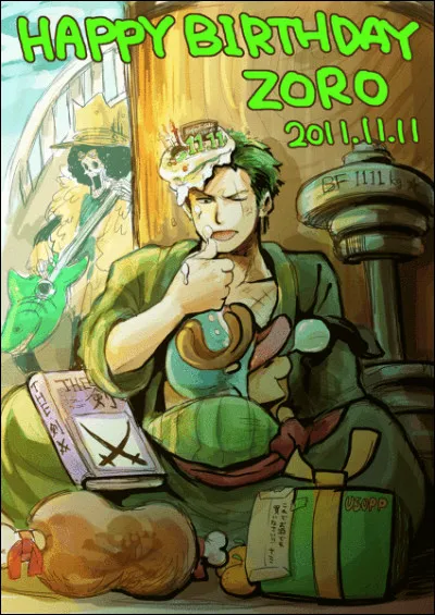 Quel est l'anniversaire de Zoro ?(indice dans l'image)