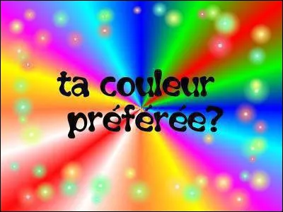 Quelle couleur préfères-tu ?