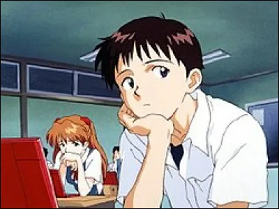 Que fait Shinji Ikari lorsqu'il est outré du monde cruel des combats ?