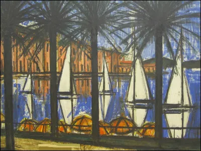 Qui a représenté ce port bordé de palmiers ?