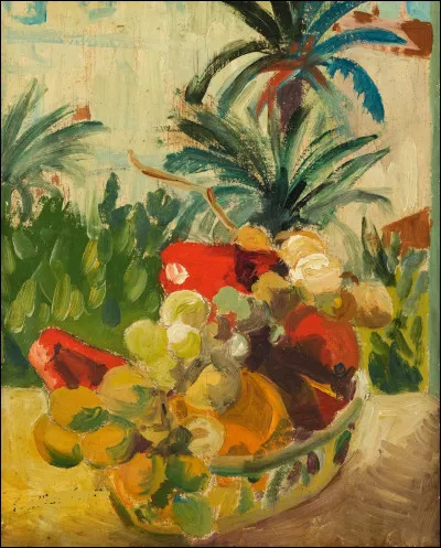 À qui doit-on "Corbeille de fruits et palmier" ?