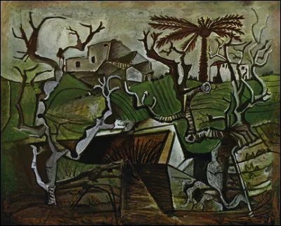 Un palmier se profile à l'horizon sur son "Paysage d'hiver" :