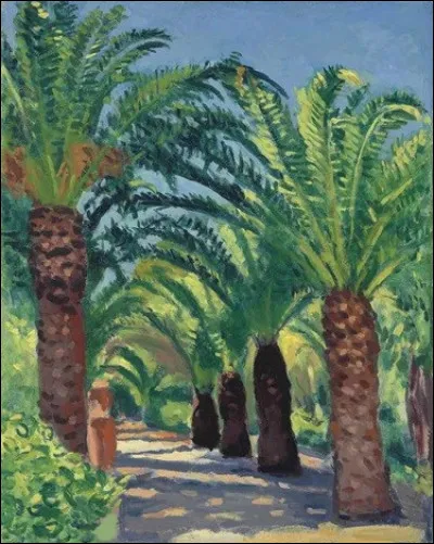 Qui a peint "Les Palmiers à Porquerolles" ?