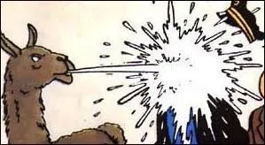 Quel animal a os cracher sur le capitaine Haddock ?