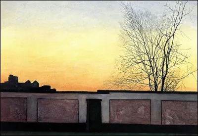 Qui est le peintre de "L'Arbre derrière un mur" ?