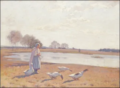 Qui a réalisé le tableau "La Gardeuse d'oies à Étaples" ?