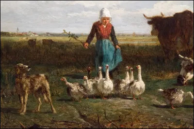 À qui appartient la toile "Le Pâturage à la gardeuse d'oies" ?