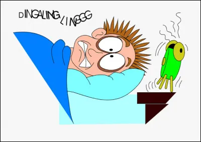 Regardez l'image et répondez à la question : "Qu'est-ce qu'il fait ?".