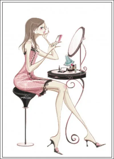 Regardez l'image et répondez à la question : "Qu'est-ce qu'elle fait ?".