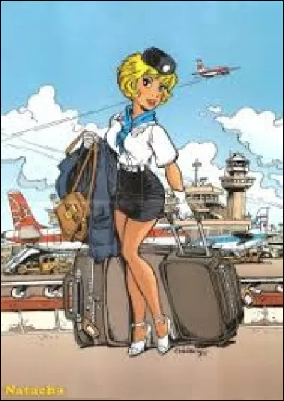 Et enfin, sous la plume de qui est née la charmante hôtesse de l'air ?