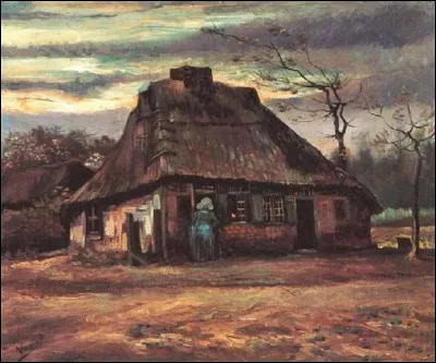 Qui est l'auteur de ce tableau dont le titre est : ''Chaumière à la tombée du jour'' ?