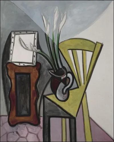 Qui a peint "Nature morte à la chaise et aux glaïeuls " ?