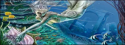 L'atmosphère est donc étrange, magique, les lueurs sont bleuâtres, si bien que l'on "se serait [...] dans l'azur du ciel".