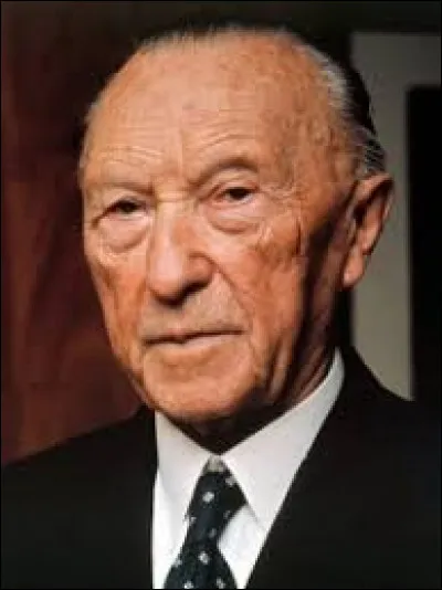 Quel &eacute;tait le pr&eacute;nom d'Adenauer, le premier chancelier f&eacute;d&eacute;ral de la R&eacute;publique f&eacute;d&eacute;rale d'Allemagne de 1949 &agrave; 1963 ?