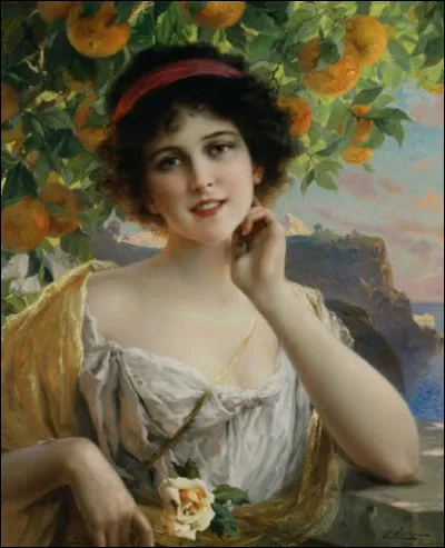 Qui a représenté cette "Beauté sous un oranger" ?