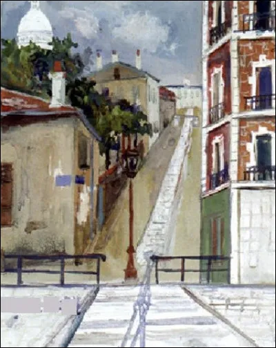 Qui a peint "Escalier &agrave; Montmartre" ?