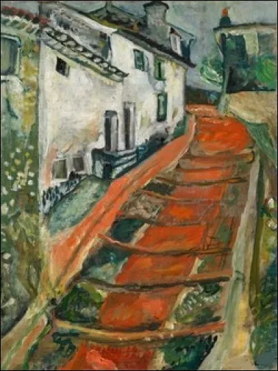 Qui a représenté "L'Escalier rouge à Cagnes" ?