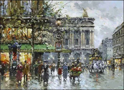 Qui a peint "Café de la Paix, place de l'Opéra" ?