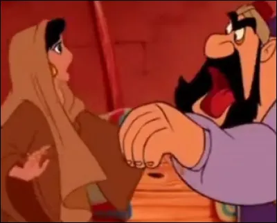 Que donne Jasmine à l'enfant au marché ?