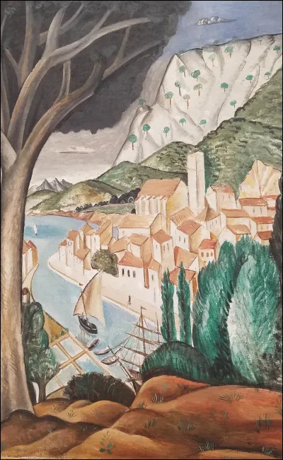 Ce tableau, "Martigues", d'André Derain est exposé :