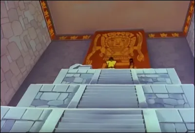 Quel est le gardien du temple de Viraccocha qui renferme le Solaris, le navire géant de l'empire de Mu ?