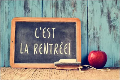 Quel mois correspond à la rentrée scolaire ?