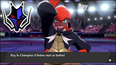 Quels sont les 2 premiers Pokemon à être envoyés au combat par Roy, dans son arène ?