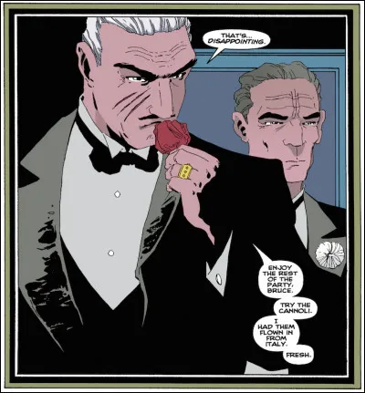 Année d'apparition : 1987
Autre identité : Le Romain
Au commencement : Parrain de la mafia de Gotham
Spécialité : Toutes activités illégales rapportant de l'argent.
Qui est ce Méchant ?