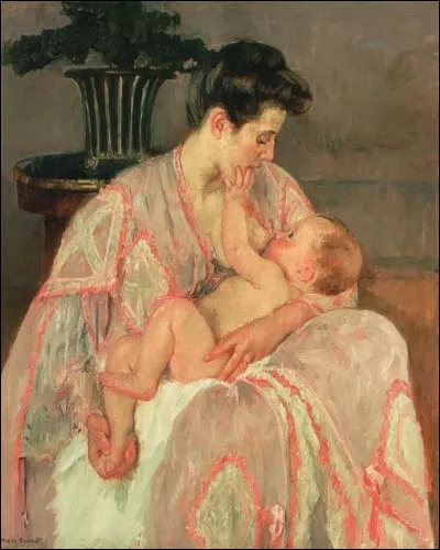 Quelle femme peintre est l'auteure de ce pastel intitulé ''Mère Rose allaitant son enfant'' ?