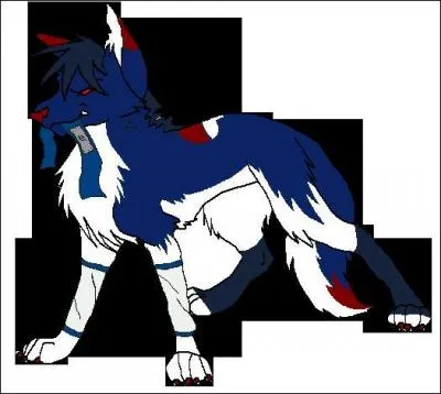 Qui est ce chien portant un bandeau dans sa gueule ?