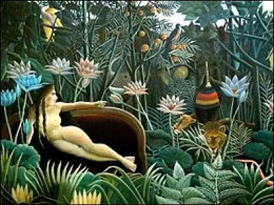 Ce tableau, intitulé "Le rêve", est actuellement conservé au Museum of Modern Art de New York. Il a été peint par un homme français surnommé Le Douanier Rousseau. 
Quel était son vrai prénom ?