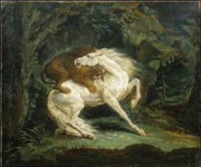Qui a peint "Cheval attaqué par un lion" ?
