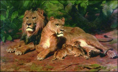 Qui a peint "Le lion à la maison" ?