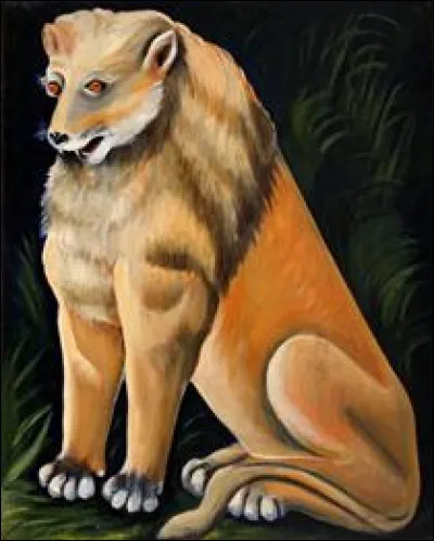 Qui a peint "Lion jaune assis" ?