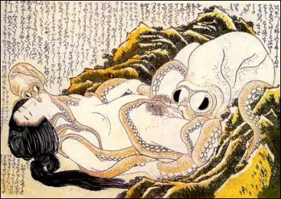 Qui a réalisé l'estampe japonaise "Le Rêve de la femme du pêcheur" ?