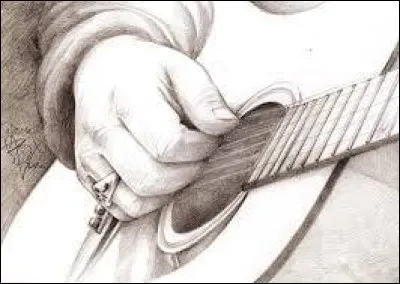 Lequel de ces doigts n'est-il pas utilisé, pour pincer les cordes d'une guitare ?