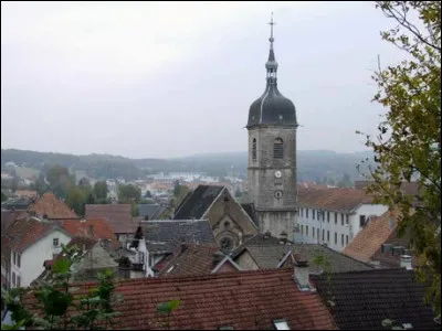 Ville de Franche-Comté, située dans le Territoire de Belfort, limitrophe de la Suisse :