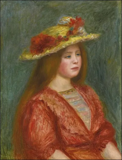 Qui est le peintre de "Femme au corsage rouge" ?